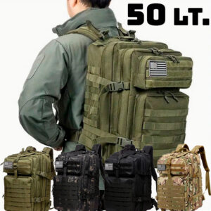Mochila Tactica 50 Litros para Viaje, Senderismo
