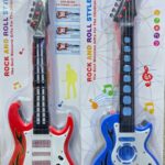 Guitarra Eléctrica Musical a Pilas Juguete Educativo para Niño Color Rojo y Azul