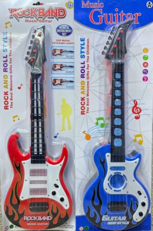 img_1392-2 Guitarra Eléctrica Musical a Pilas Juguete Educativo para Niño Color Rojo y Azul