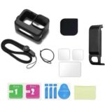 Set funda de silicona + protector de pantalla vidrio templado para Gopro 9, 10, 11, 12