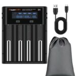 Cargador LED Inteligente con 4 ranuras para batería de Litio 18650 21700