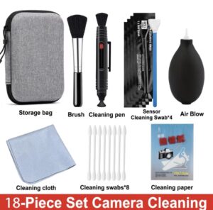 Kit de Limpieza de 18 piezas con estuche para Cámara DSLR